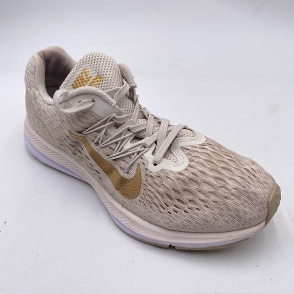 Nike Zoom Winflo 5 Running Shoes Womens 7.5 Cream Gold AA7414-008 Sneakers Mesh